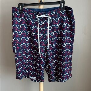 Old Navy Blue and Red Swim Shorts Large